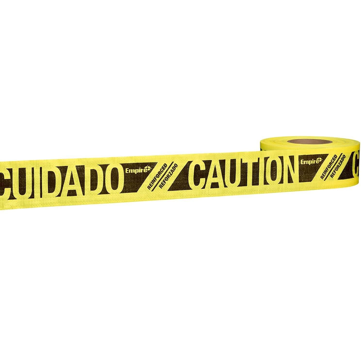 Empire 76-0600 500-Foot Reinforced Yellow Barricade Tape - CAUTION/CUIDADO - Image 3