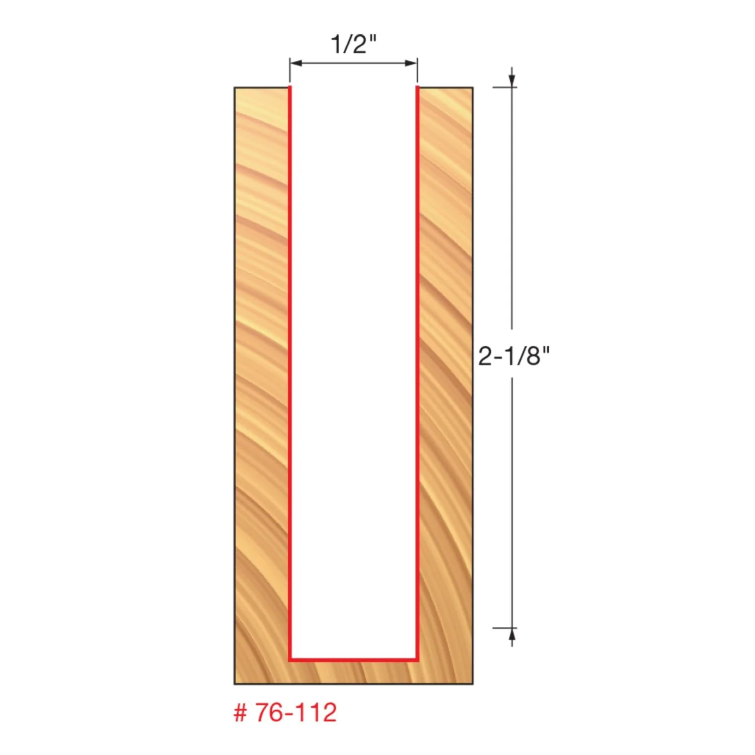 Freud 76-112 1/2" (Dia.) Down Spiral Bit - Image 2