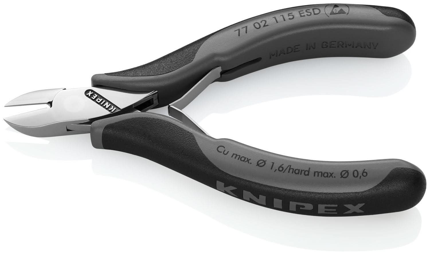 Knipex 77 02 115 ESD Electronics Diagonal Cutters-ESD Handles - Image 3