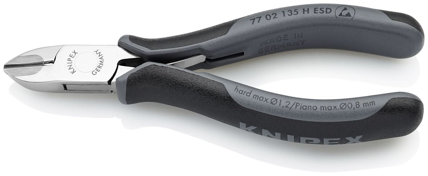Knipex 77 02 135 H ESD Electronics Diagonal Cutters-Carbide Metal Cutting Edges-ESD Handles - Image 2