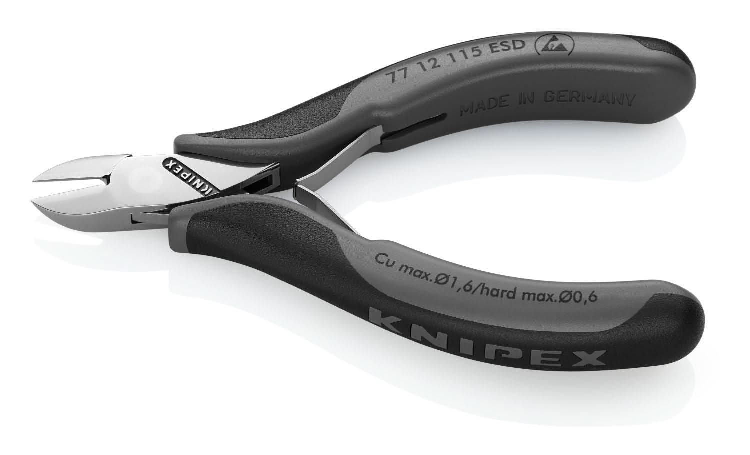 Knipex 77 12 115 ESD Electronics Diagonal Cutters-ESD Handles - Image 3