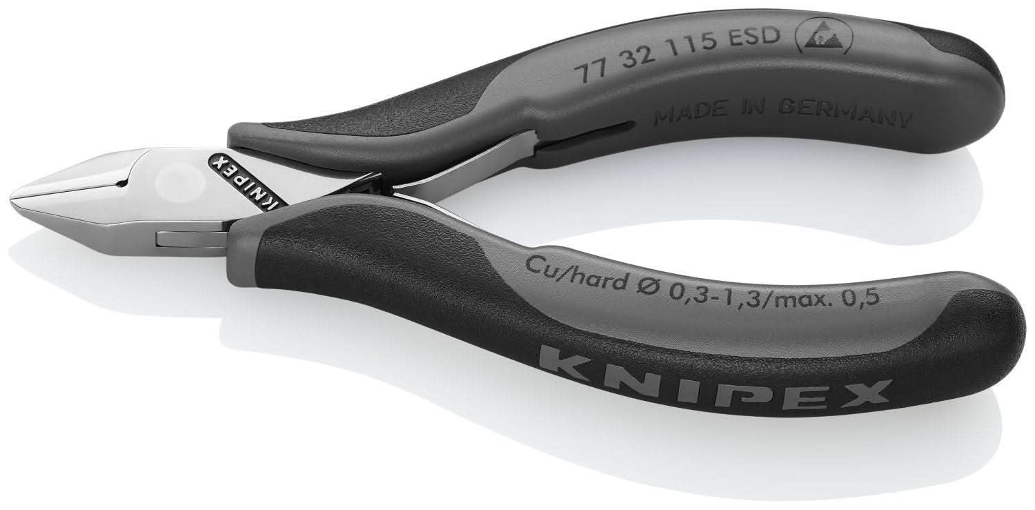 Knipex 77 32 115 ESD Electronics Diagonal Cutters-ESD Handles - Image 2