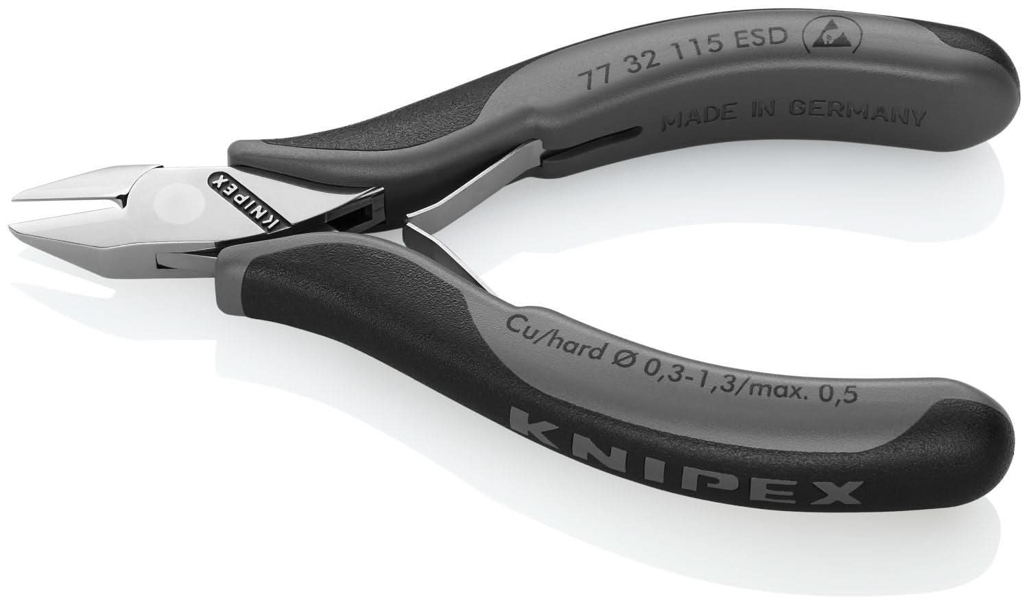 Knipex 77 32 115 ESD Electronics Diagonal Cutters-ESD Handles - Image 3
