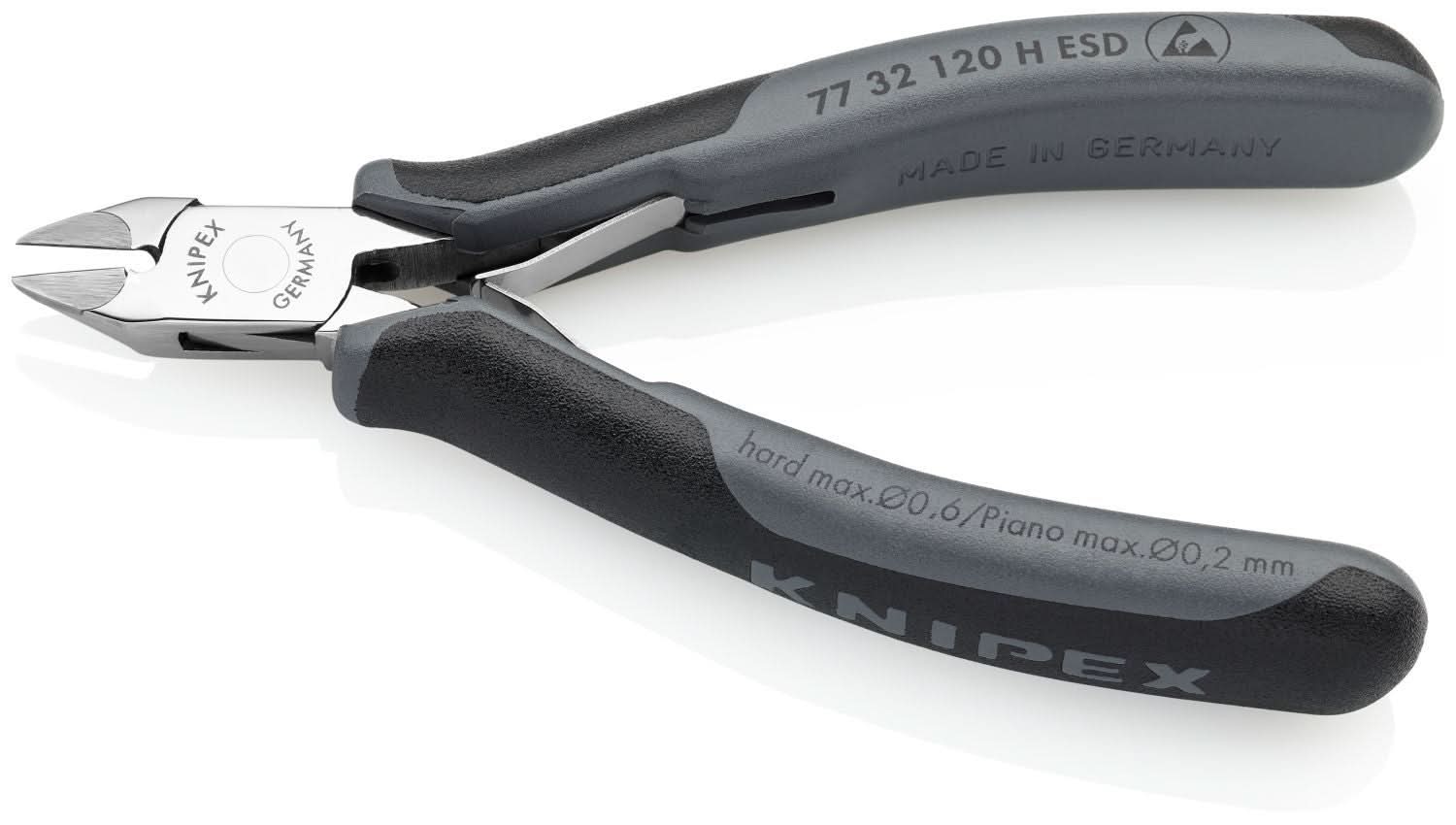 Knipex 77 32 120 H ESD Electronics Diagonal Cutters-Carbide Metal Cutting Edges-ESD Handles - Image 3