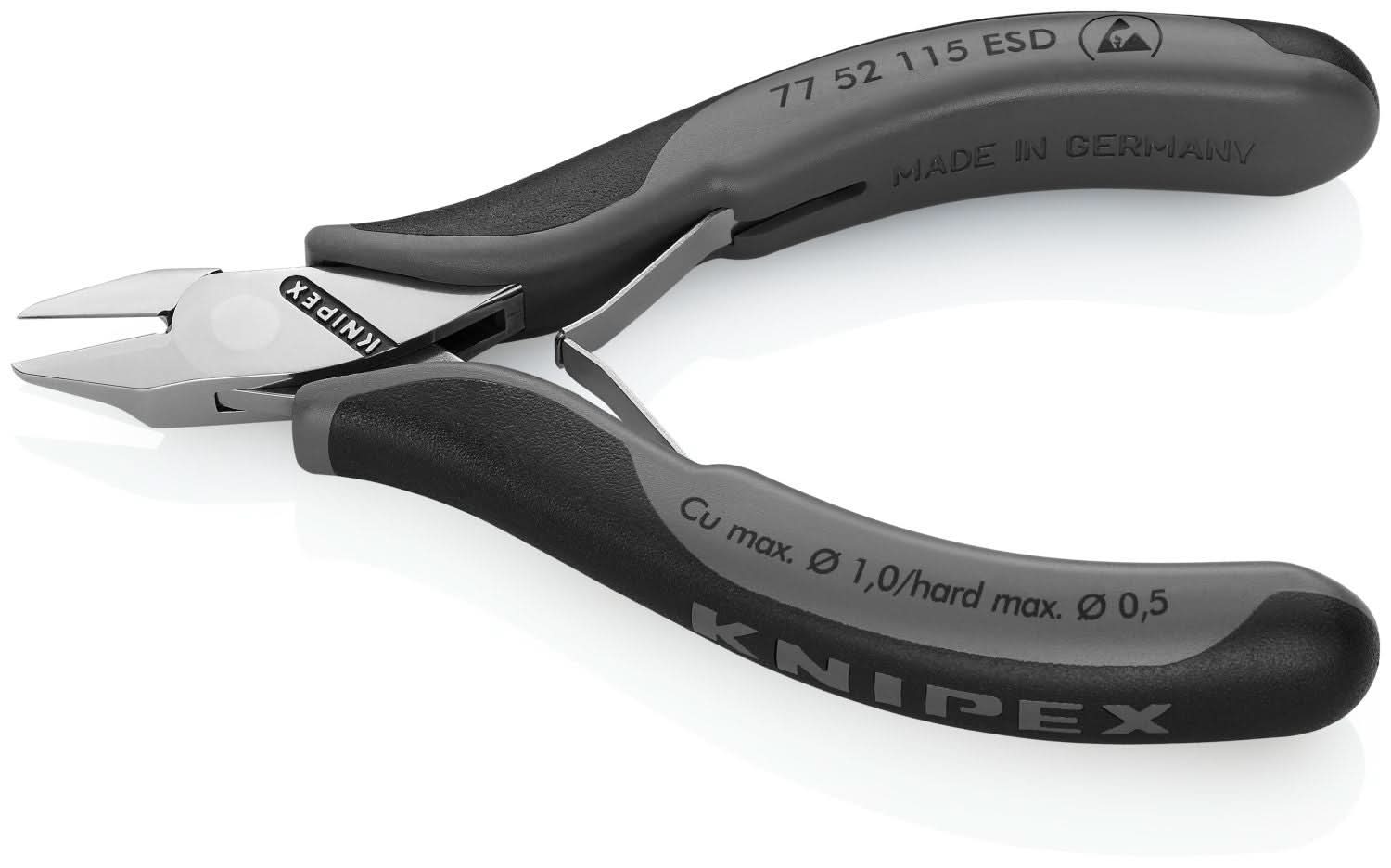 Knipex 77 52 115 ESD Electronics Diagonal Cutters-ESD Handles - Image 3