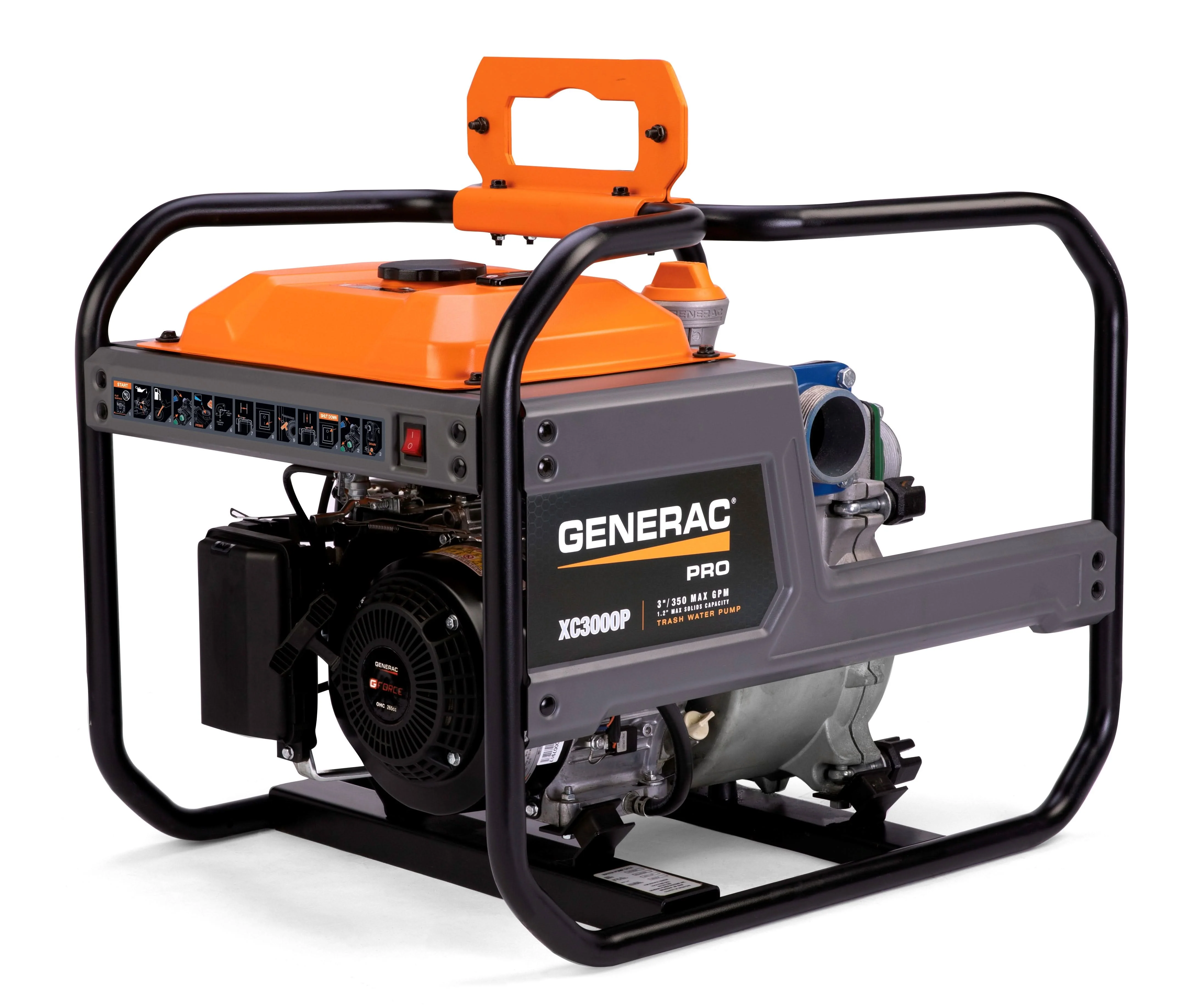 Generac Pro 7725 XC3000P 265cc 350 GPM 3-in. Trash Water Pump - Image 3