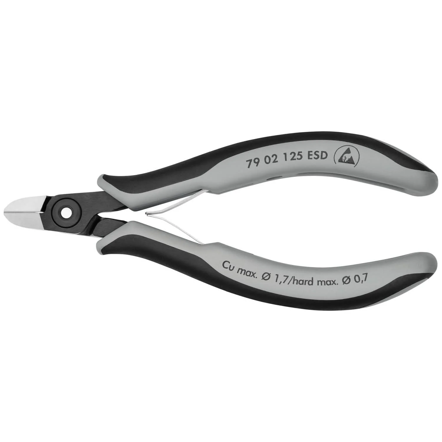 Knipex 79 02 125 ESD Electronics Diagonal Cutters-ESD Handles