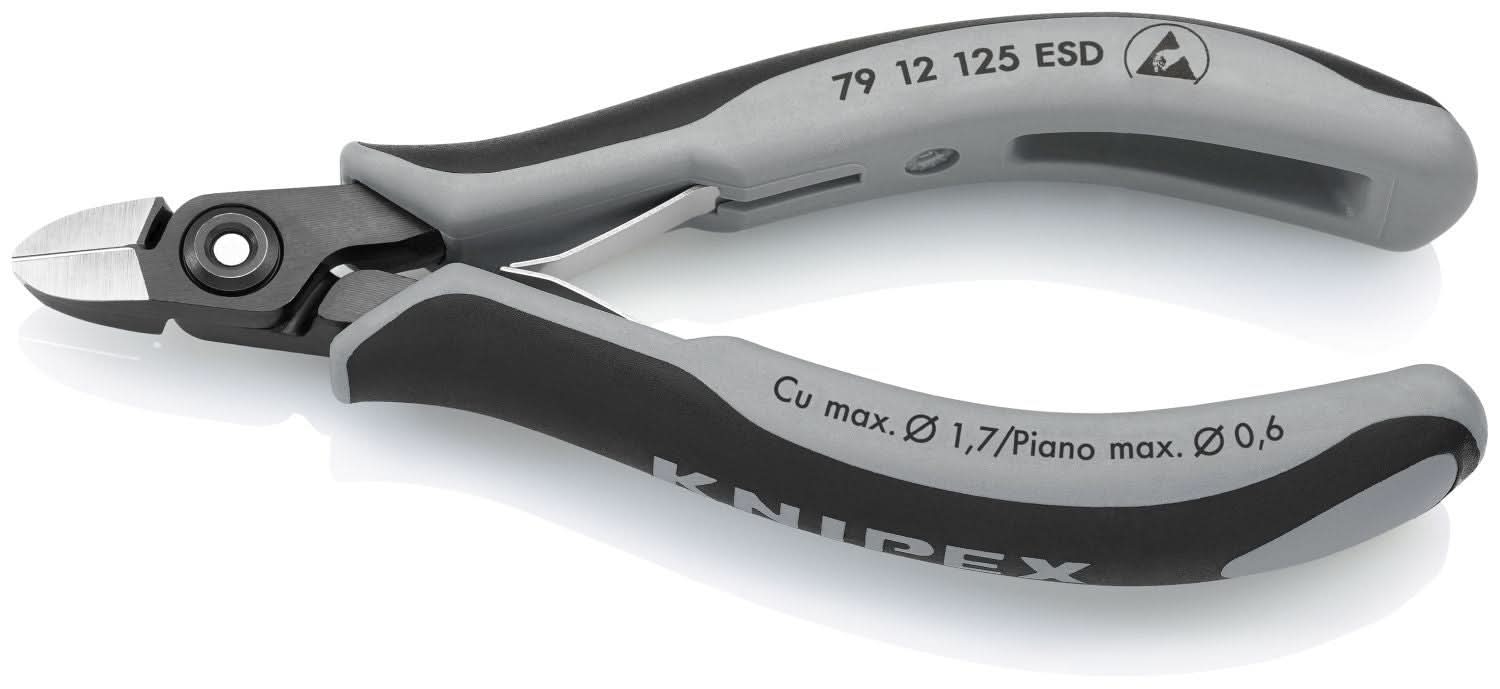 Knipex 79 12 125 ESD Electronics Diagonal Cutters-ESD Handles - Image 2