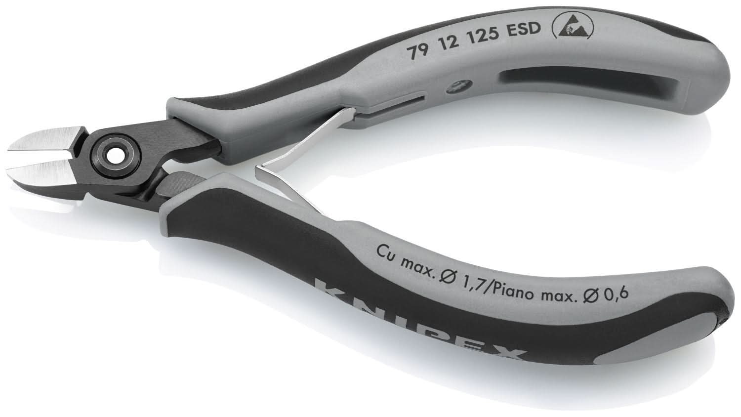 Knipex 79 12 125 ESD Electronics Diagonal Cutters-ESD Handles - Image 3