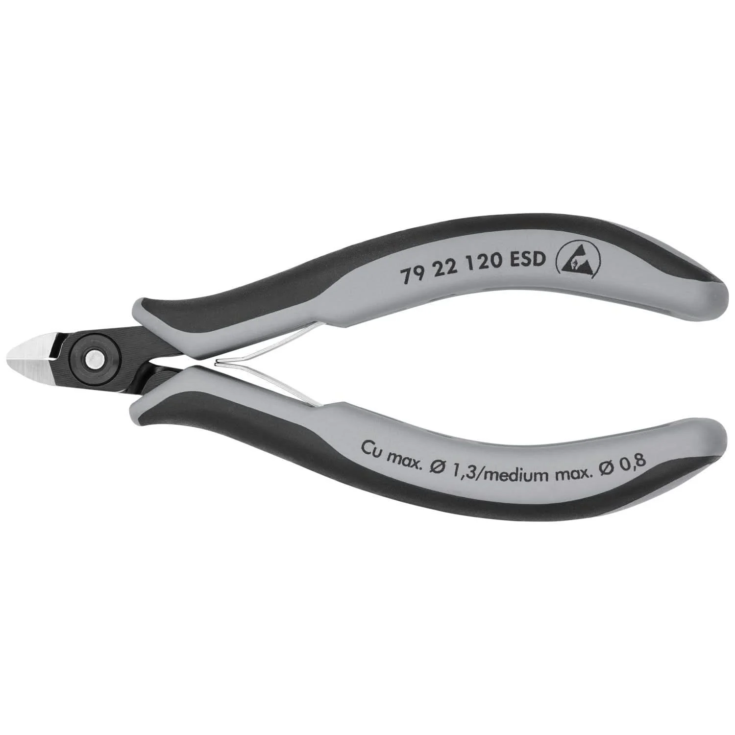 Knipex 79 22 120 ESD Electronics Diagonal Cutters-ESD Handles