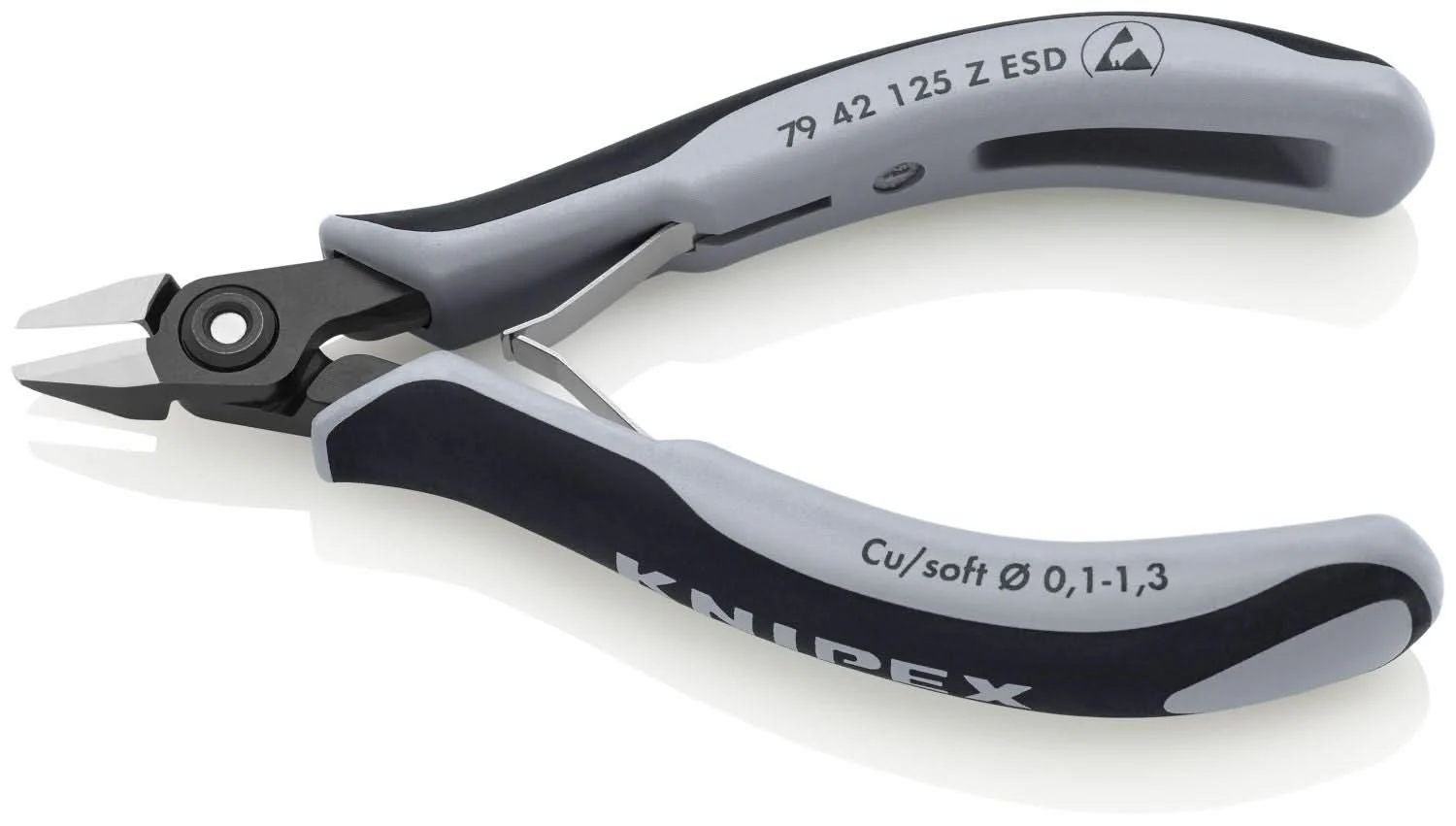 Knipex 79 42 125 Z ESD Electronics Diagonal Cutters-ESD Handles - Image 3