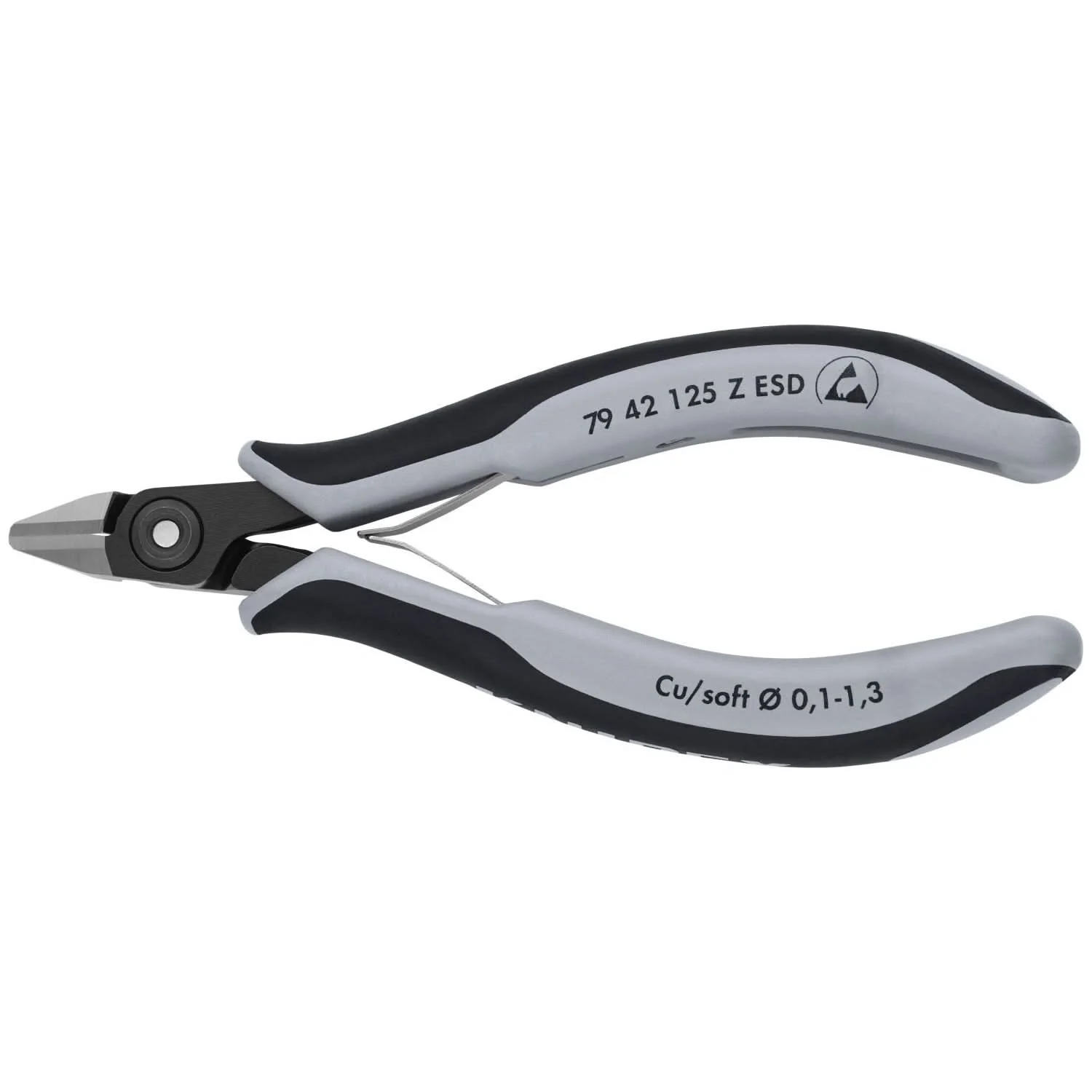 Knipex 79 42 125 Z ESD Electronics Diagonal Cutters-ESD Handles - Image 1