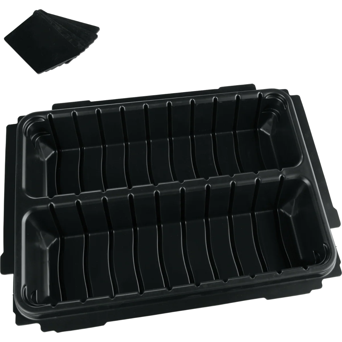 Makita 4-3/8 in. x 15-1/2 in. x 11-5/8 in. Small Interlocking Case with MAKPAC 2 Row Insert Tray and 6 Dividers - Image 3