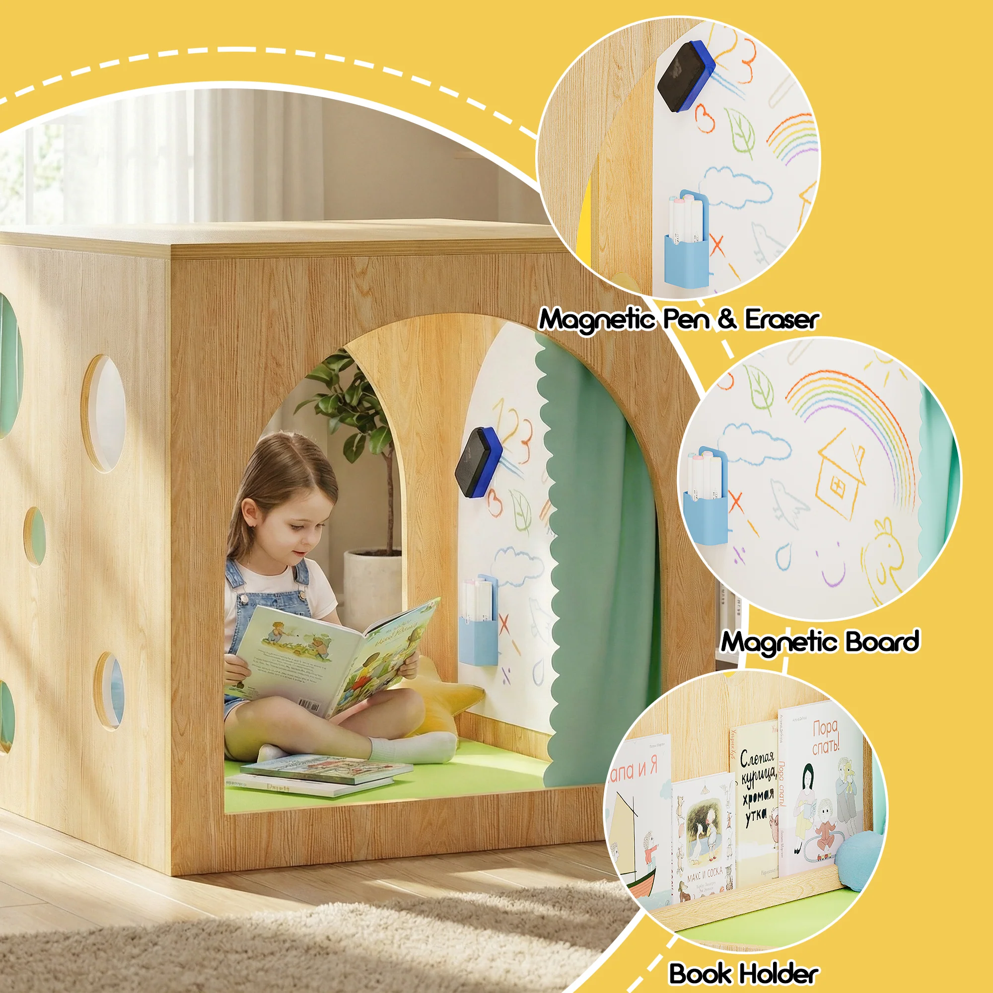 Advwin Kids Porthole Cube Cozy Corner - Image 3
