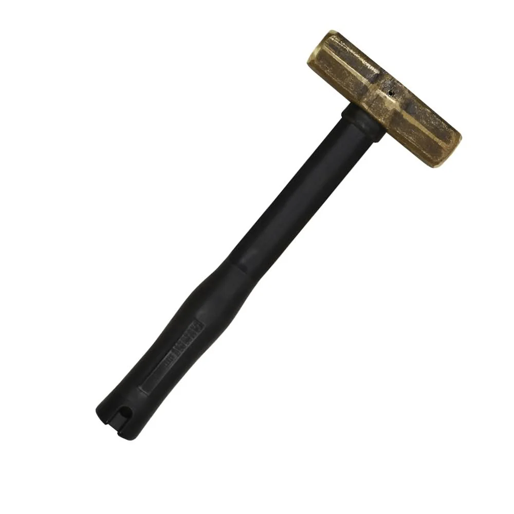 Klein 7HBRFRH10 Brass Sledge Hammer - Fiberglass Rubber Grip Handle - 10 lbs. - Image 1