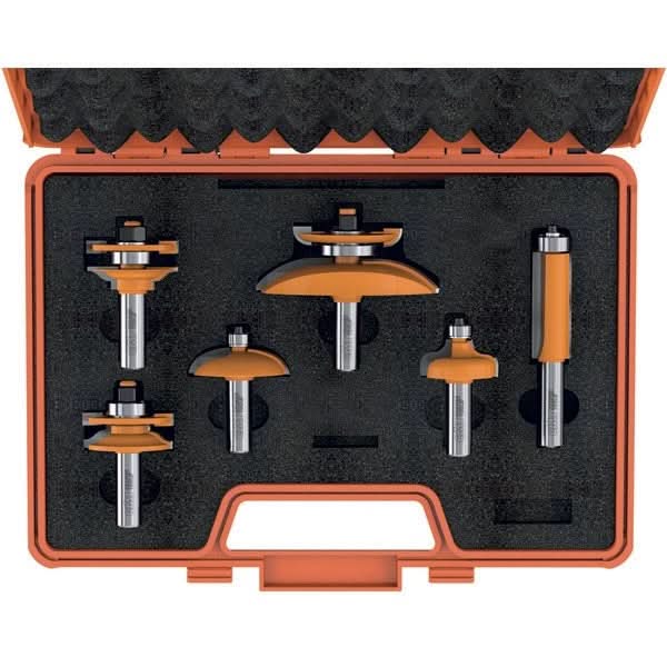CMT Woodworking Cutting Tools 800.515.11 6-Piece Cove Cabinetmaking Router Bit Set, 1/2″ Shank