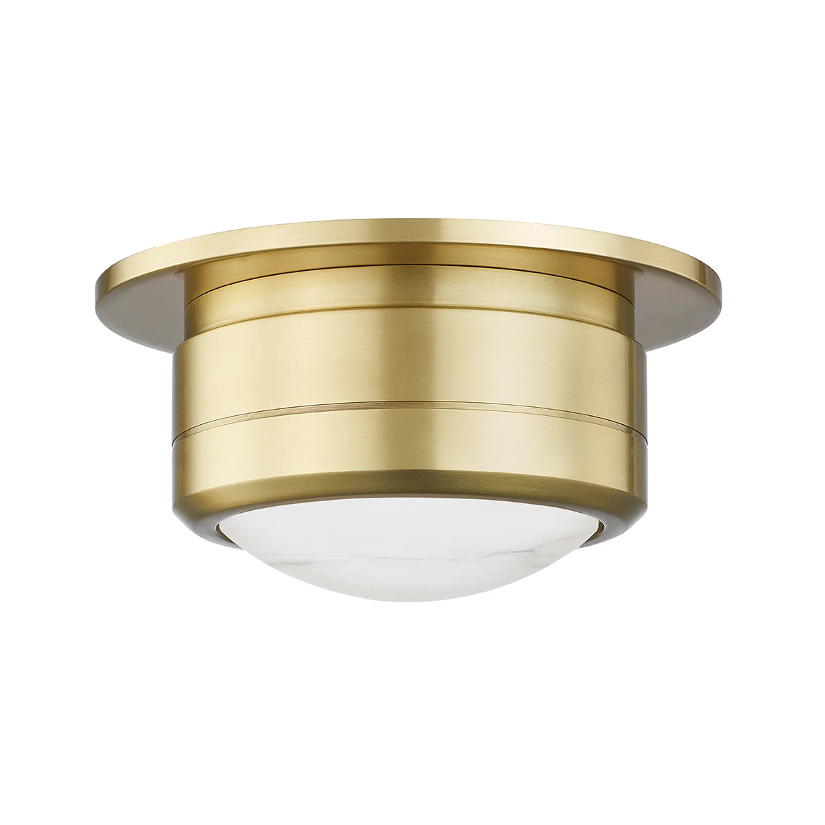 HUDSON VALLEY LIGHTING | GREENPORT FLUSHMOUNT - AGED BRASS | $540.00 - Image 1