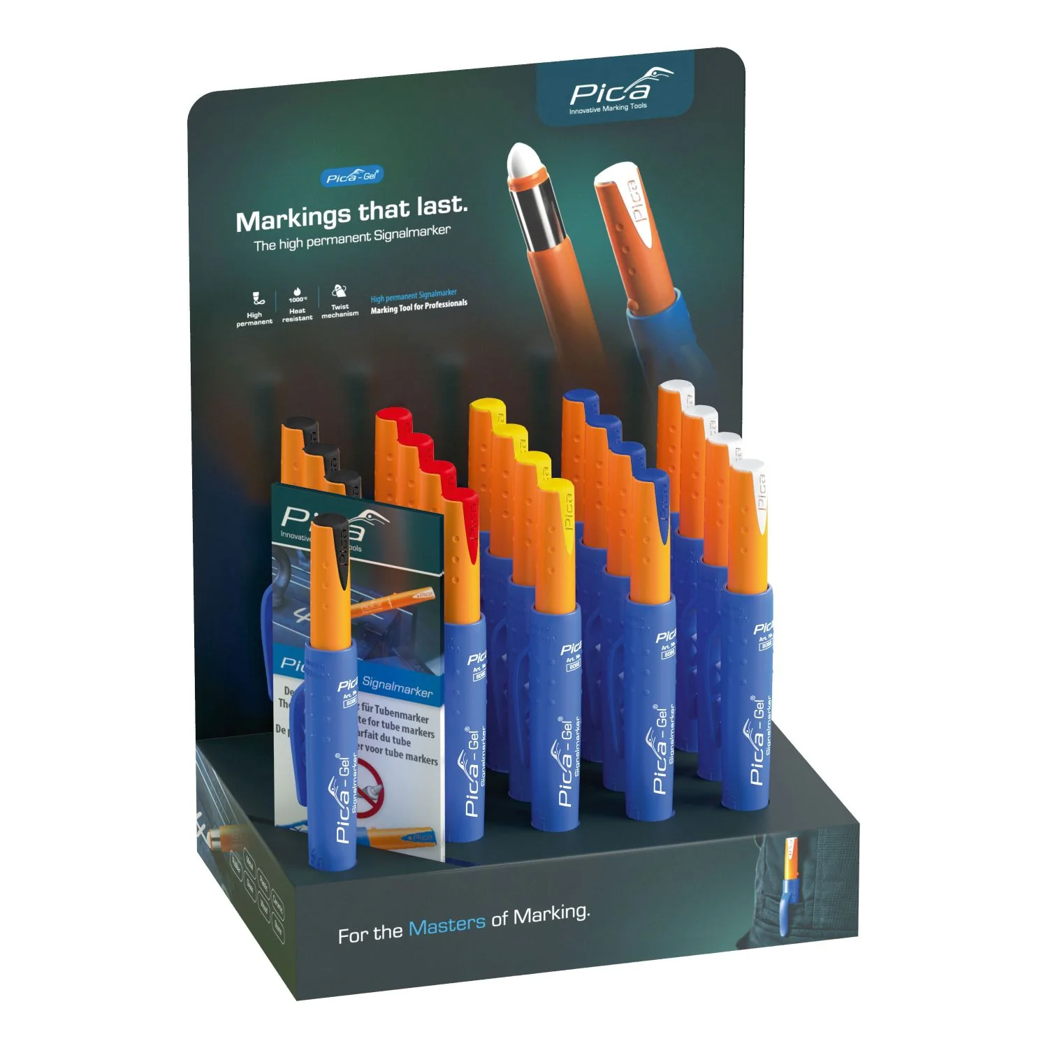 Pica 8020 Gel Marker Display, 20-Pack - Image 1