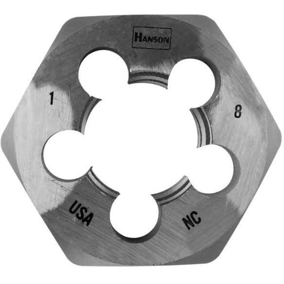 Irwin 8465 HANSON Hexagon Fractional Die 1-in. - 8 NC 1-13/16-in. dia. - Image 1