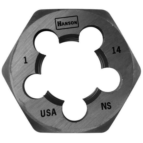 Irwin 8467 HANSON Hexagon Fractional Die 1-in. – 14 NS 1-13/16-in. dia.