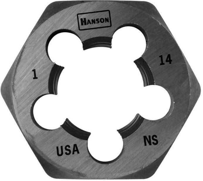 Irwin 8467 HANSON Hexagon Fractional Die 1-in. - 14 NS 1-13/16-in. dia. - Image 2