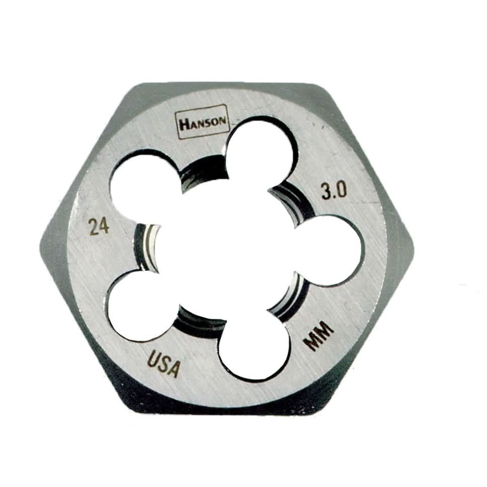 Irwin 8569 HANSON Hexagon Metric Dies (HCS) 24 mm - 3.00 - Image 1