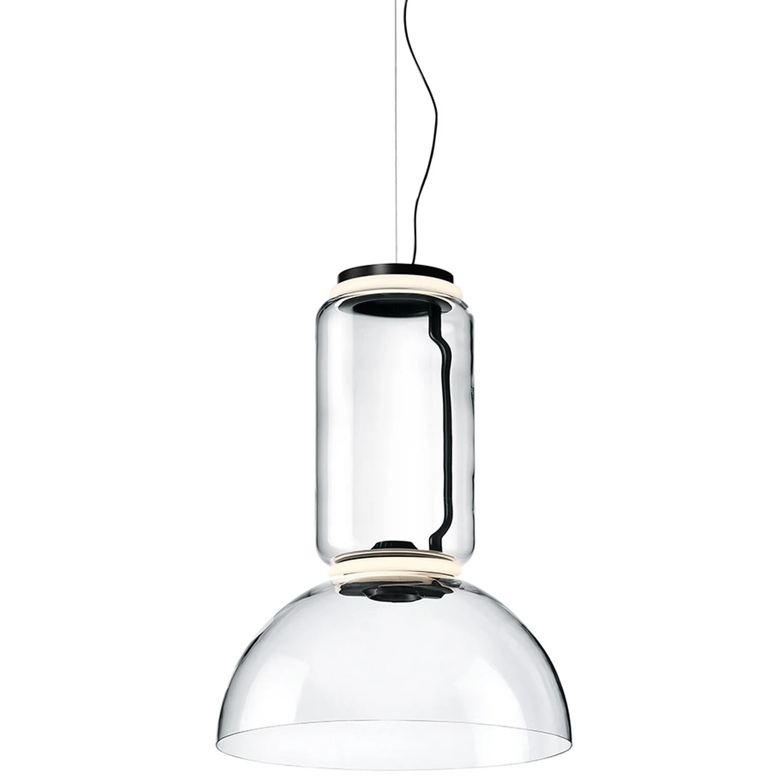 FLOS | NOCTAMBLUE LOW CYLINDER WITH BOWL PENDANT LIGHT | $10,680.00 - $19,720.00 - Image 1