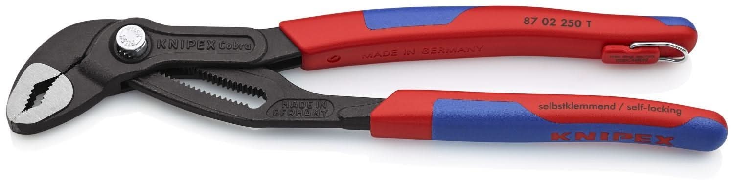 Knipex 87 02 250 T BKA Cobra Water Pump Pliers-Tethered Attachment - Image 2