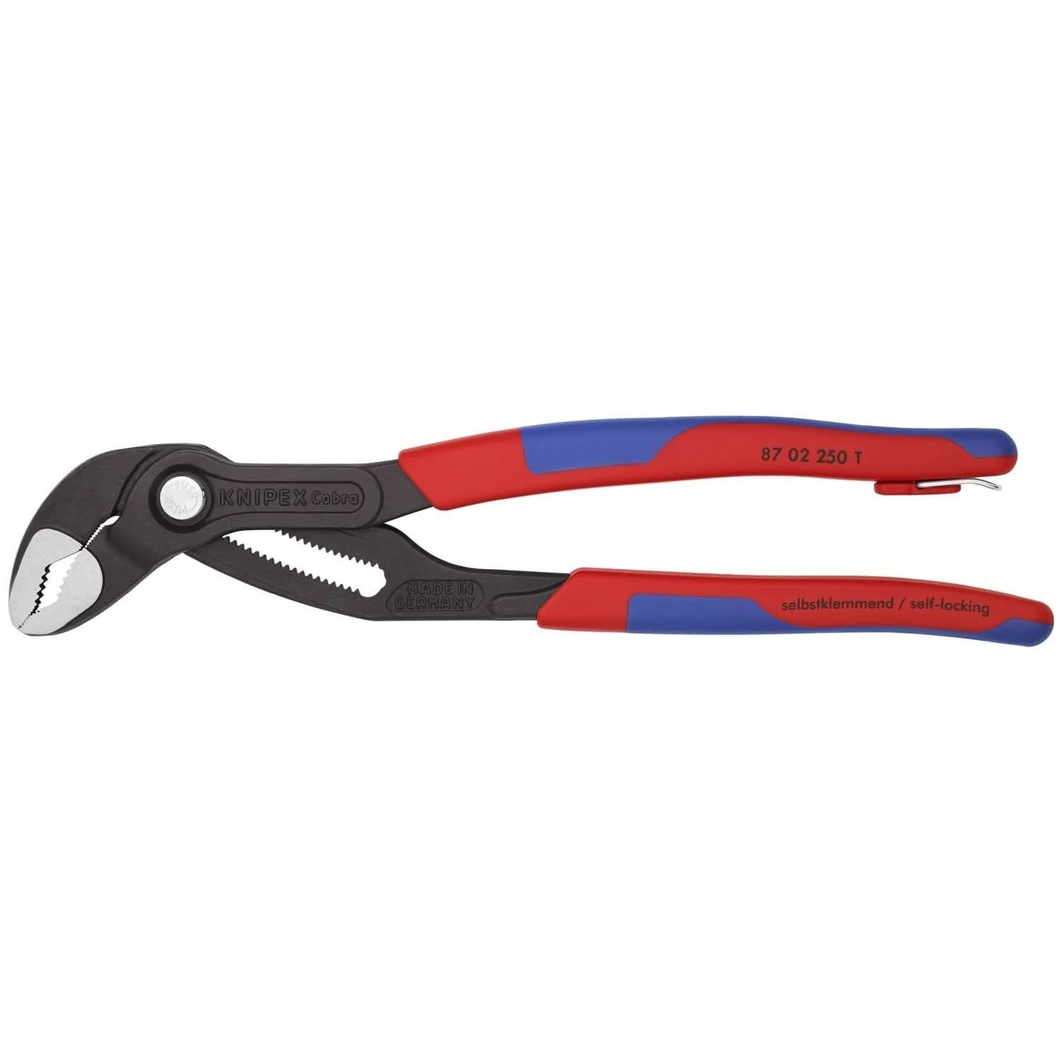 Knipex 87 02 250 T BKA Cobra Water Pump Pliers-Tethered Attachment - Image 1