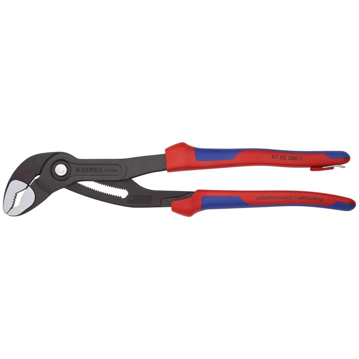 Knipex 87 02 300 T BKA Cobra Water Pump Pliers-Tethered Attachment - Image 1