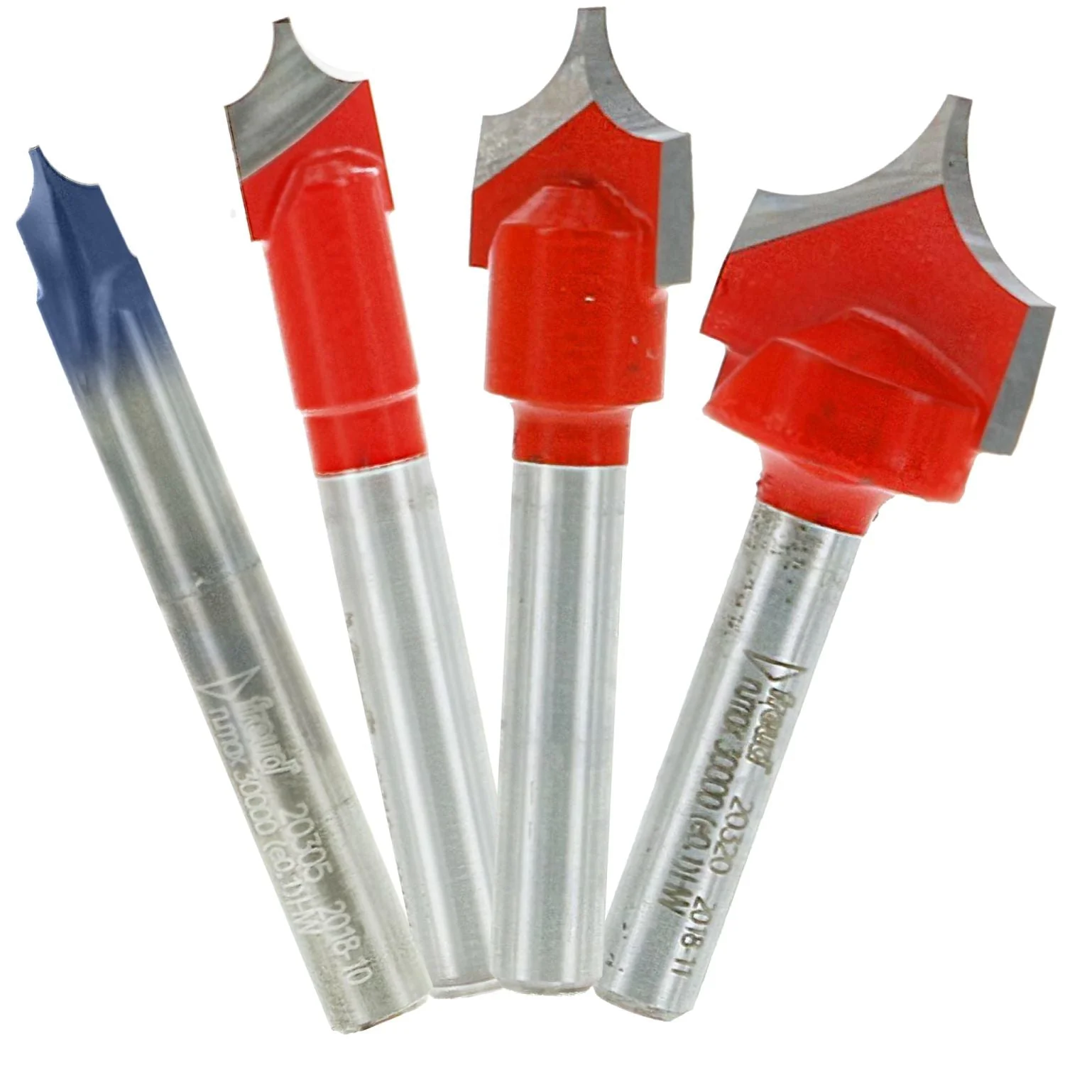 Freud 87-115 4 Piece Radius “V” Groove Bit Set