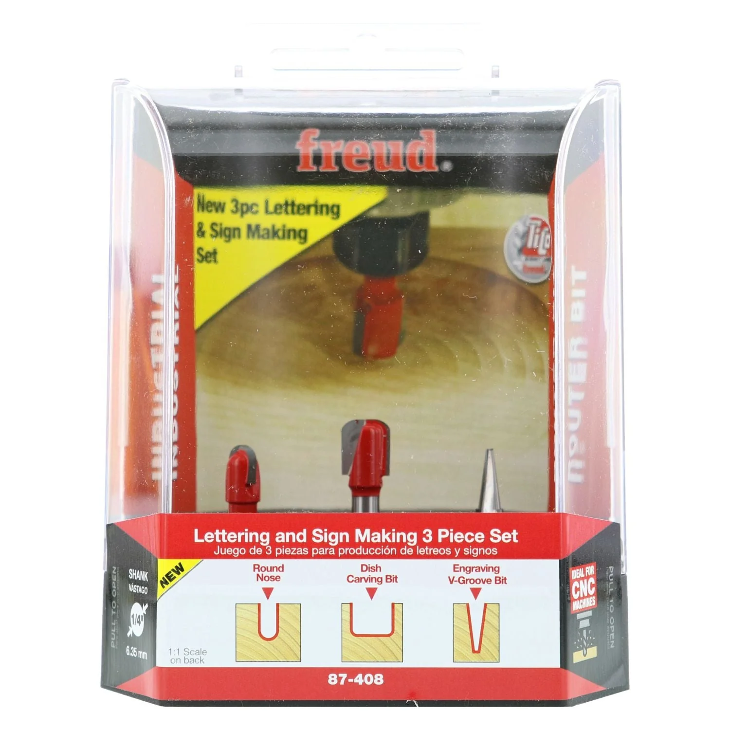 Freud 87-408 3-Piece CNC Lettering & Sign Making Set - Image 1