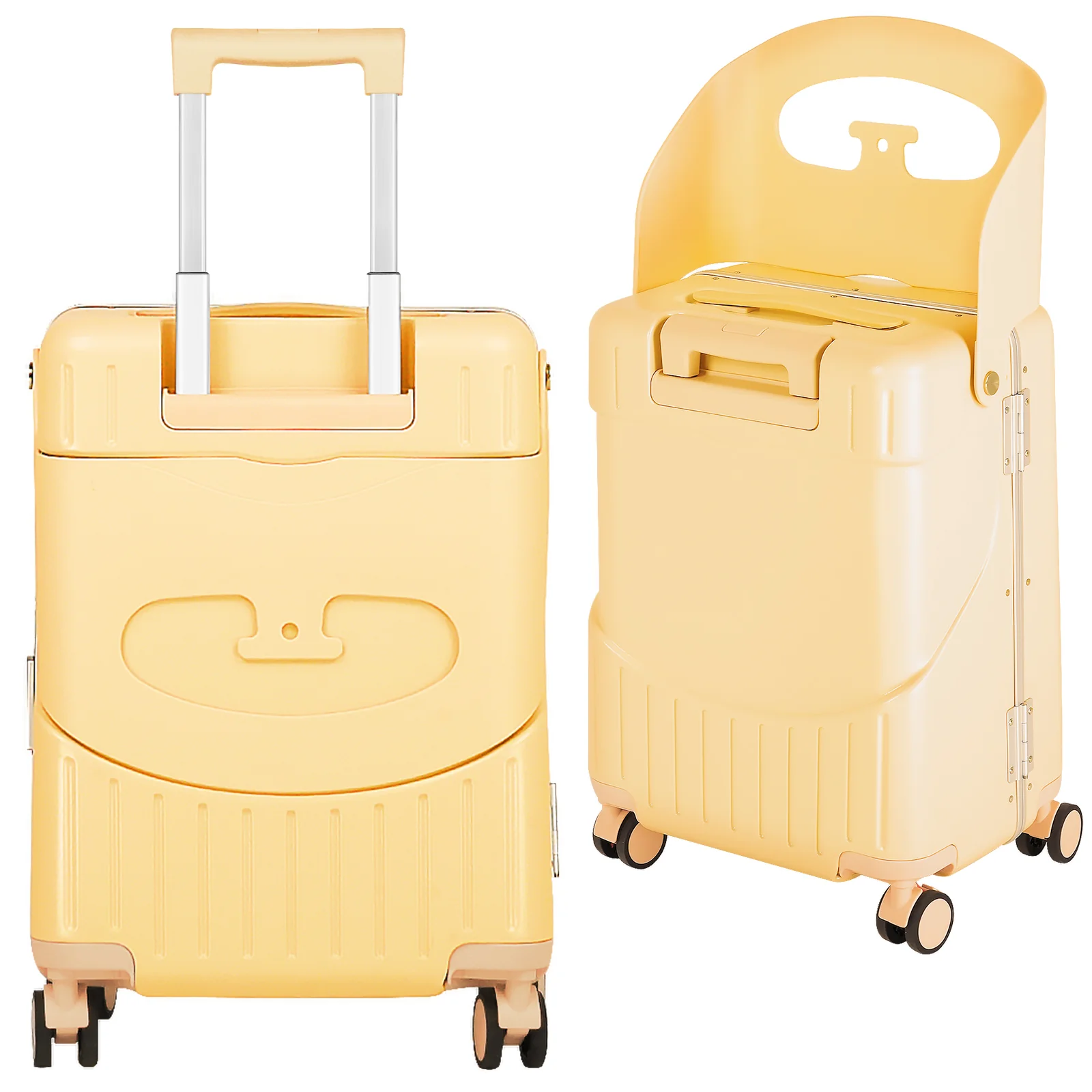 Advwin 20" Luggage with Foldable Baby Seat Yellow - Image 2