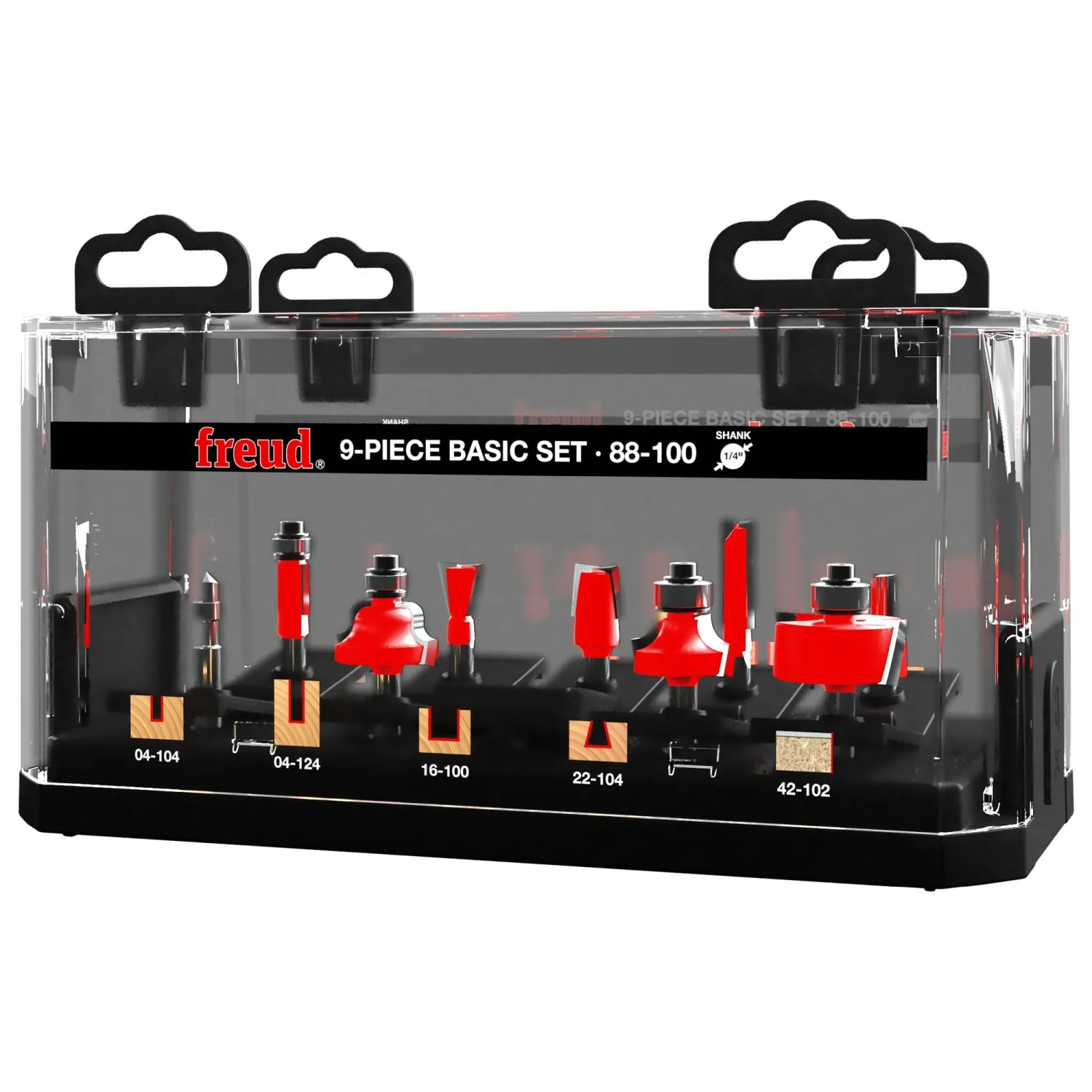 Freud 88-100 9 Piece Basic Router Bit Set (1/4-Inch Shank) - Image 3