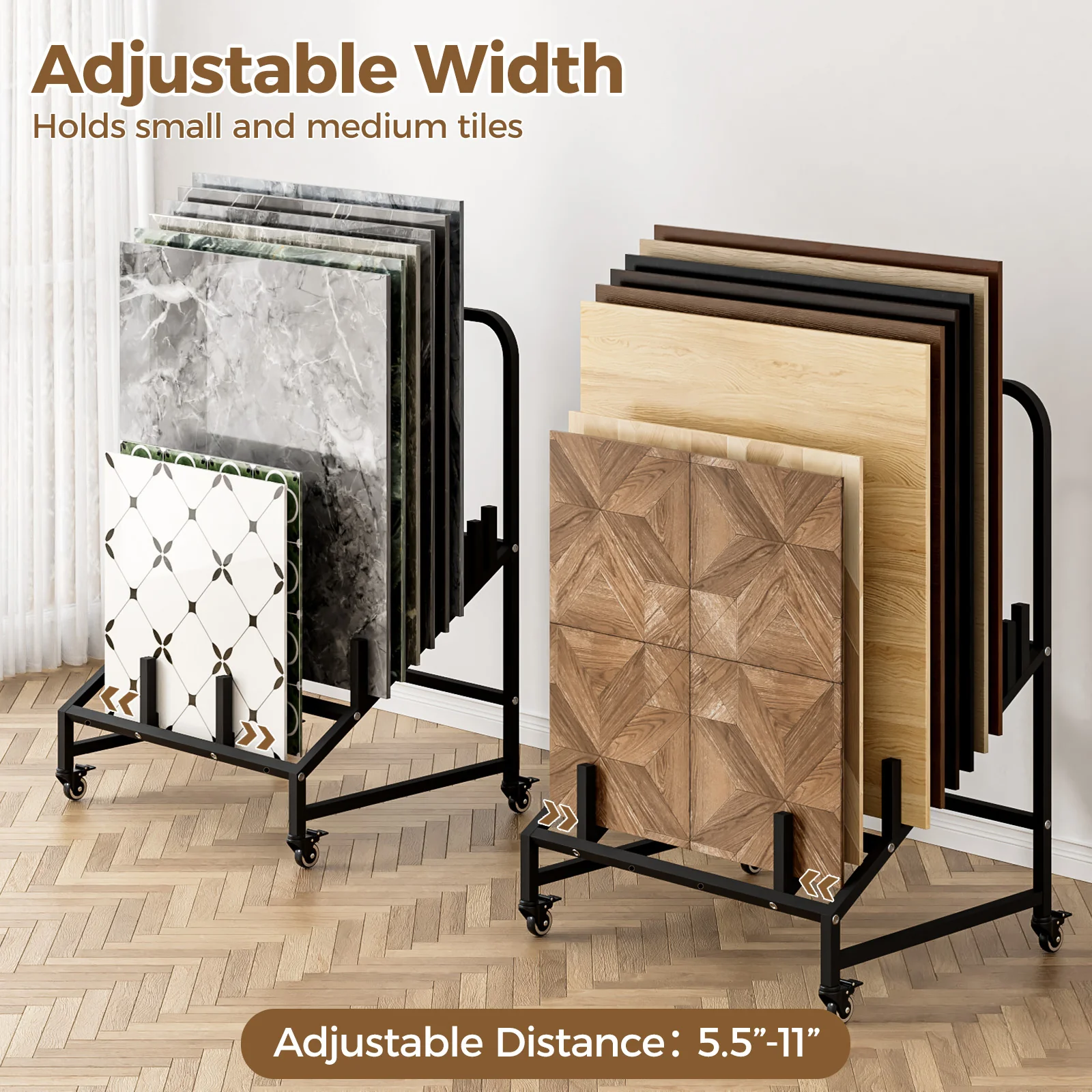 Advwin Tile Display Stand with Adjustable Slots - Image 3