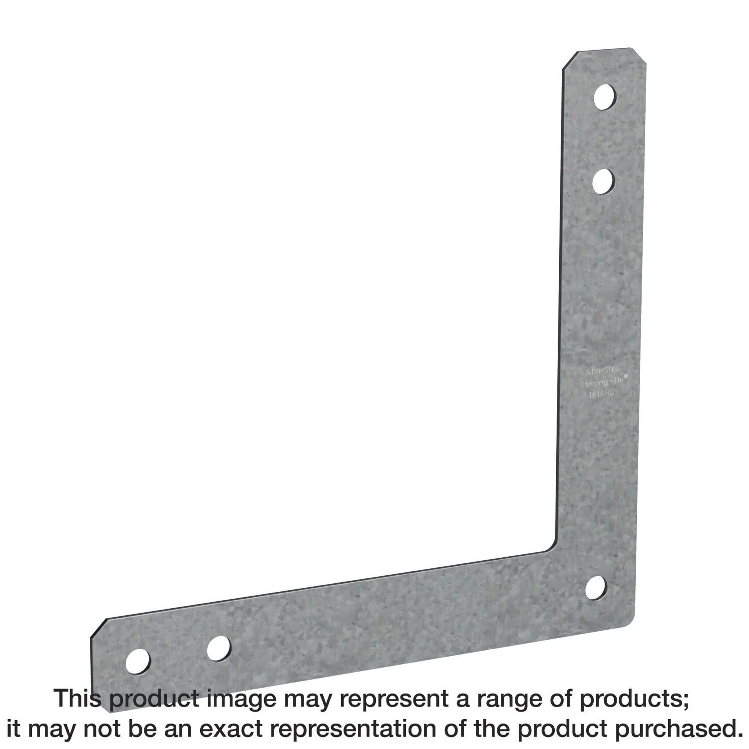Simpson Strong-Tie 1212HLHDG HL 12-in. x 12-in. 7-Gauge Hot-Dip Galvanized Heavy L Strap - Image 3