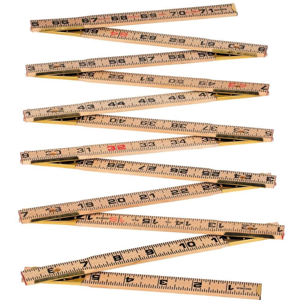 Klein Tools 900-6 Wood Folding Rule, Inside Reading - Image 2