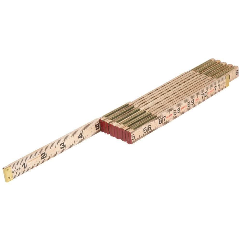 Klein Tools 900-6 Wood Folding Rule, Inside Reading - Image 3