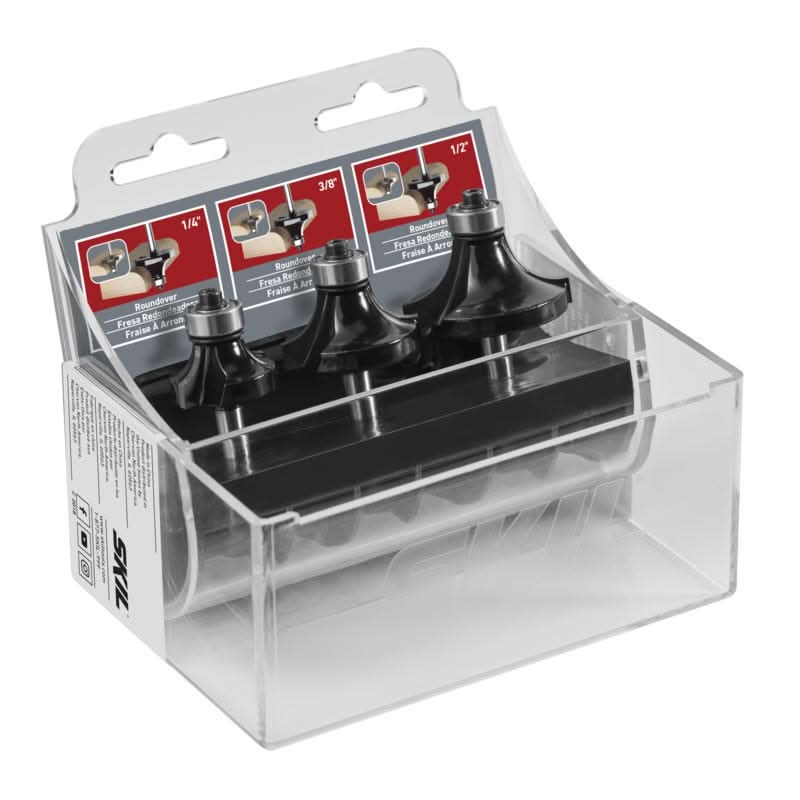 SKIL 3-Piece Carbide-Tipped Roundover Bit Set - Image 3