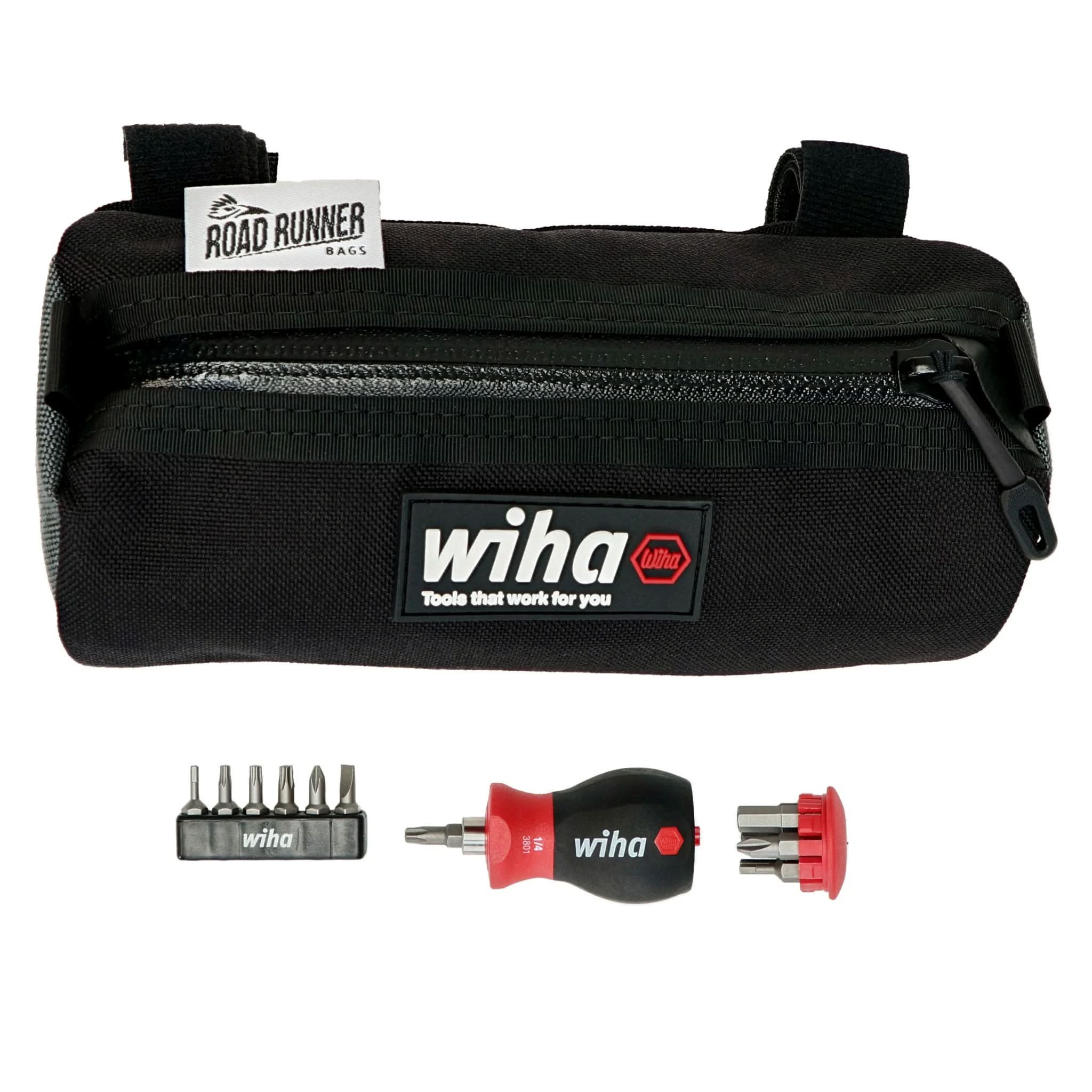 Wiha 91801 14-Piece Stubby Bike Repair Multi-Driver Set w/ Road Runner Burrito Bag - Image 2