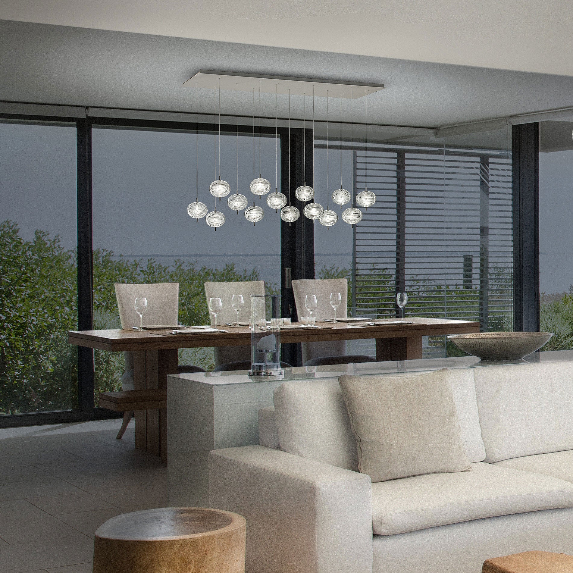 LODES | JEFFERSON MINI 14 LIGHT RECTANGULAR CHANDELIER | $12,130.00 - Image 1