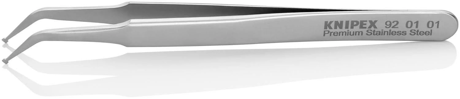 Knipex 92 01 01 Premium Stainless Steel Positioning Tweezers-45&deg;Angled-SMD - Image 2