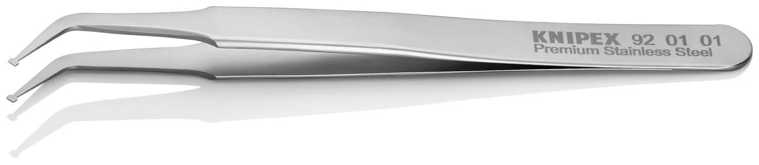 Knipex 92 01 01 Premium Stainless Steel Positioning Tweezers-45&deg;Angled-SMD - Image 3