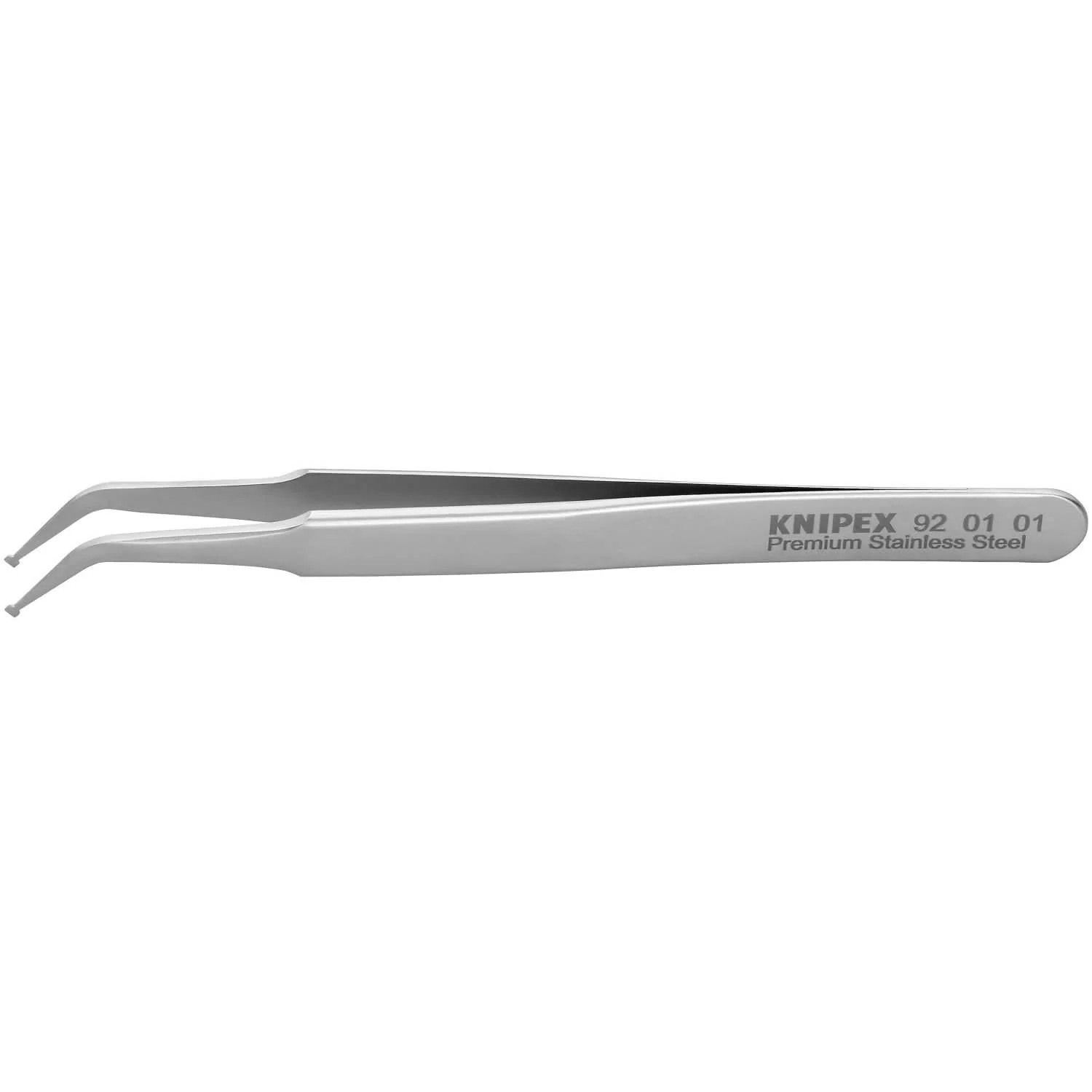 Knipex 92 01 01 Premium Stainless Steel Positioning Tweezers-45&deg;Angled-SMD - Image 1