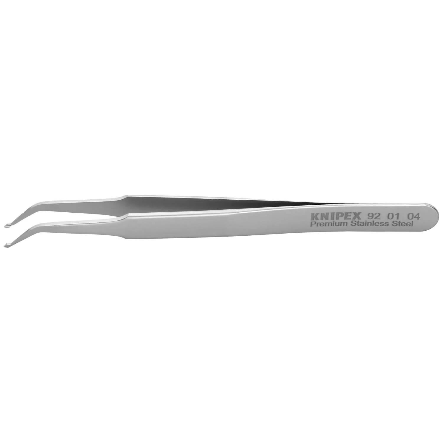 Knipex 92 01 04 Premium Stainless Steel Positioning Tweezers-45&deg;Angled-SMD - Image 1