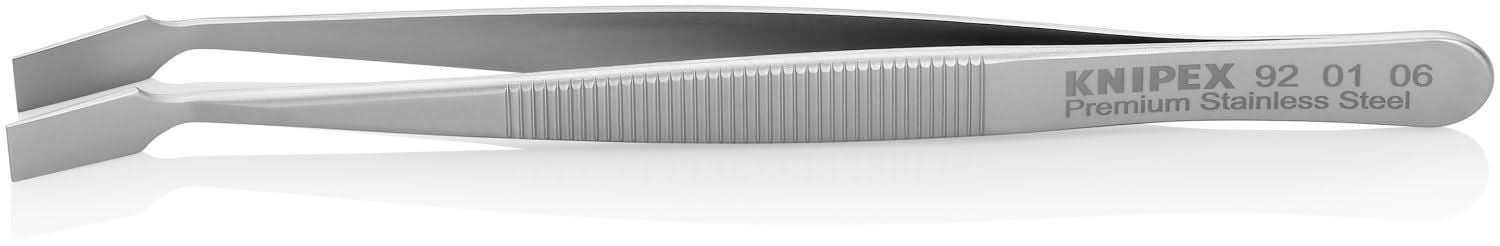 Knipex 92 01 06 Premium Stainless Steel Gripping Tweezers-30&deg;Angled-Blunt Tips - Image 2