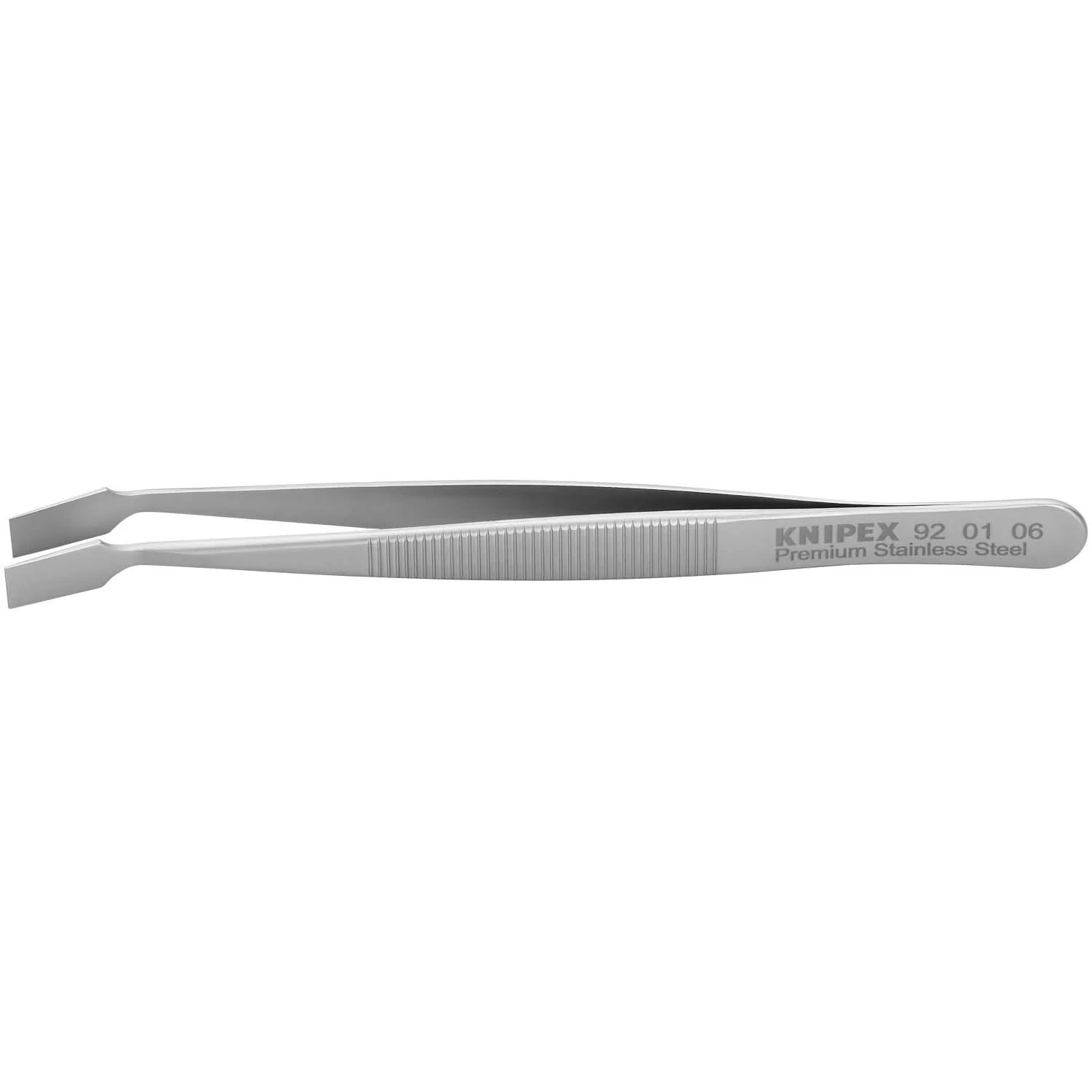 Knipex 92 01 06 Premium Stainless Steel Gripping Tweezers-30&deg;Angled-Blunt Tips - Image 1