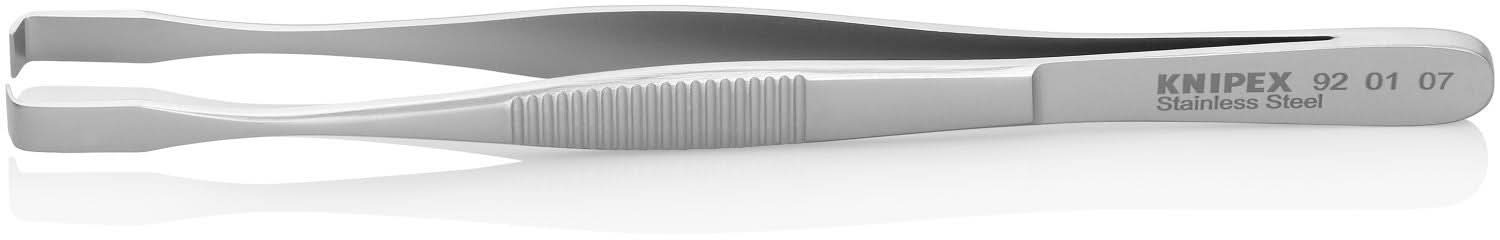 Knipex 92 01 07 Stainless Steel Positioning Tweezers-90&deg; Angled - Image 2