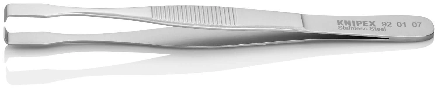 Knipex 92 01 07 Stainless Steel Positioning Tweezers-90&deg; Angled - Image 3