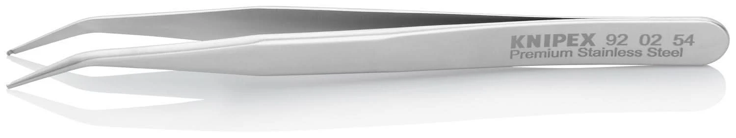 Knipex 92 02 54 Premium Stainless Steel Positioning Tweezers-45&deg;Angled-SMD - Image 2